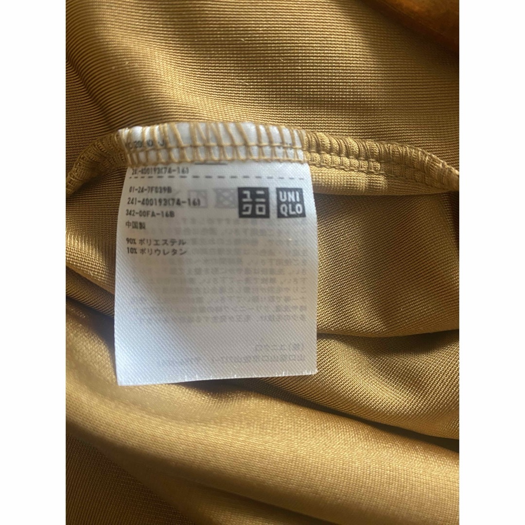 UNIQLO(ユニクロ)の＊オレンジブラウン　ベロアTシャツ＊ レディースのトップス(Tシャツ(半袖/袖なし))の商品写真