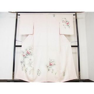 平和屋2■訪問着　牡丹　草花文　手描き　暈し染め　逸品　DAAB7180ps(着物)