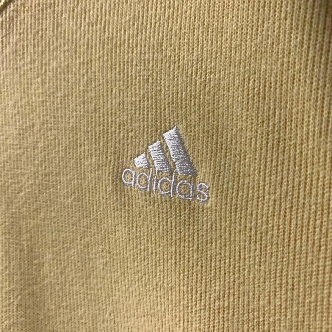 adidas(アディダス)の00s 古着 adidas スウェット Tシャツ 半袖 マスタード 刺繍ロゴ L メンズのトップス(スウェット)の商品写真