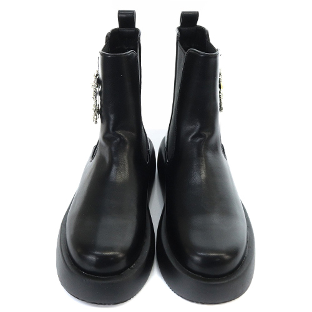 Chesty(チェスティ)のチェスティ ビジューバックルショートブーツ 39 24-24.5cm 黒 レディースの靴/シューズ(ブーツ)の商品写真