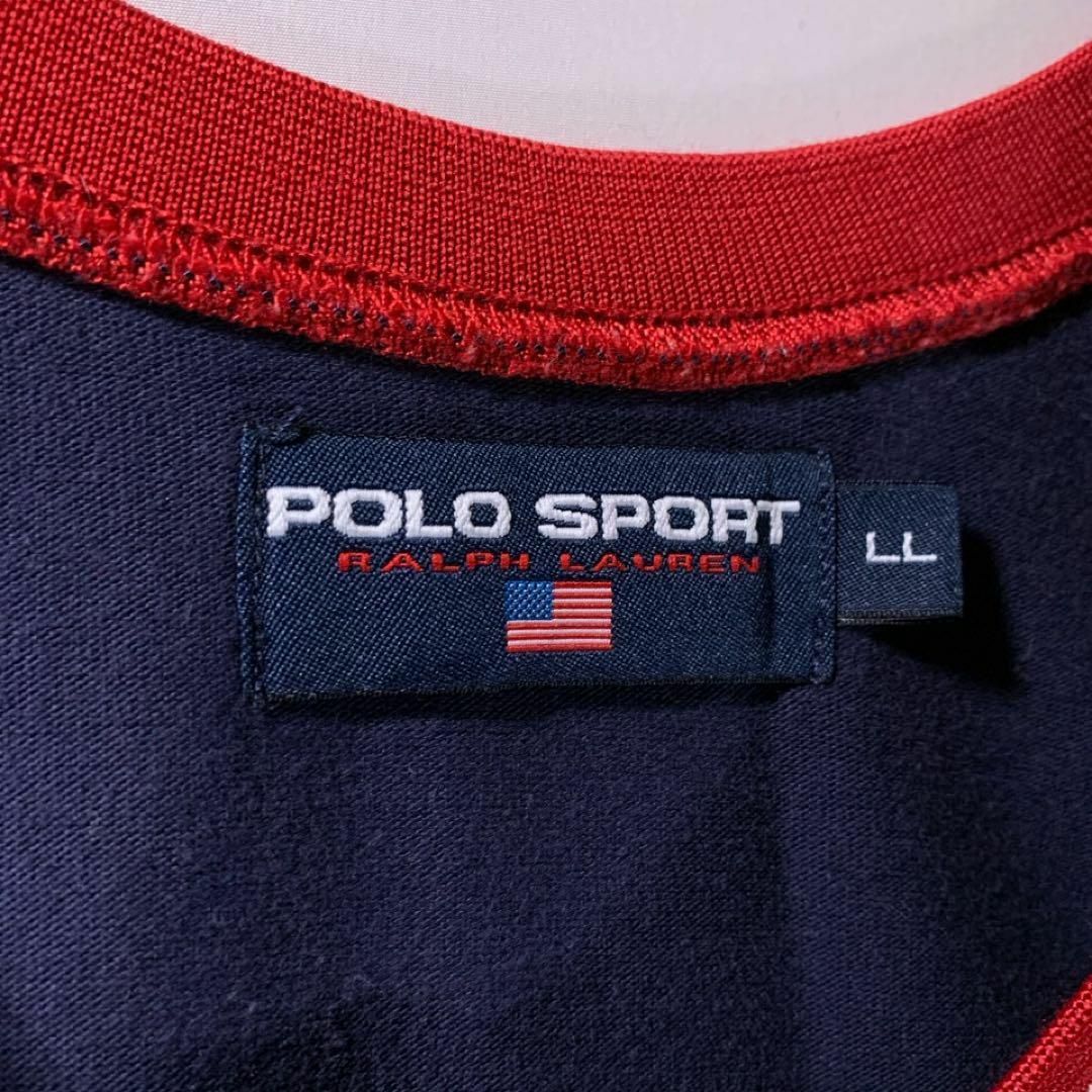 POLO RALPH LAUREN(ポロラルフローレン)の90s 古着 ポロ スポーツ バスケ ユニフォーム タンクトップ ネイビー XL メンズのトップス(Tシャツ/カットソー(半袖/袖なし))の商品写真