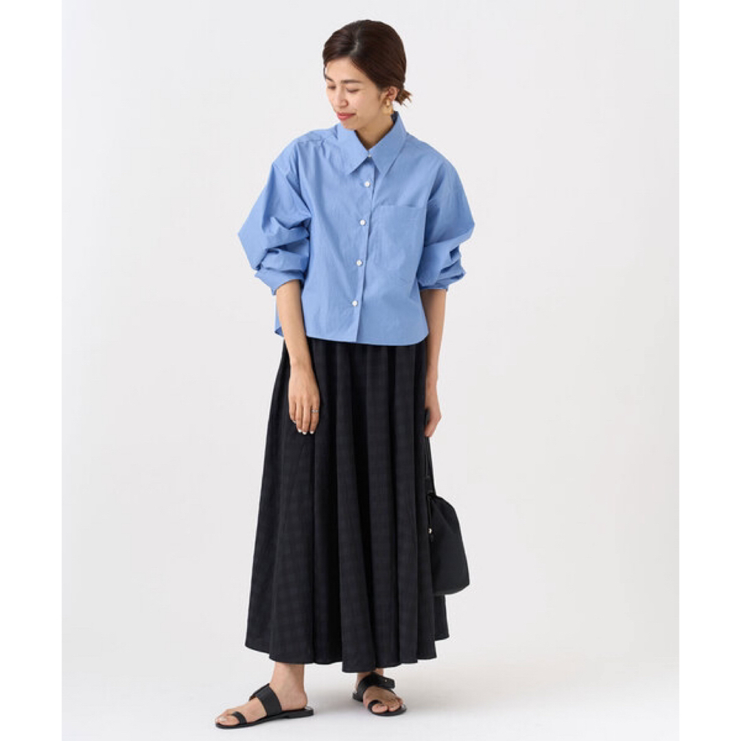 IENA(イエナ)のIENA Organic cotton クロップドシャツ レディースのトップス(シャツ/ブラウス(長袖/七分))の商品写真