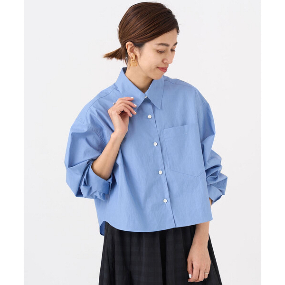 IENA(イエナ)のIENA Organic cotton クロップドシャツ レディースのトップス(シャツ/ブラウス(長袖/七分))の商品写真