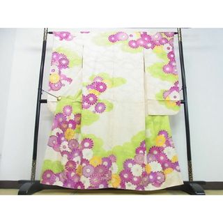 平和屋野田店■豪華振袖　駒刺繍　雲取り吉祥菊文　金糸　銀彩　逸品　DAAA9188ox(振袖)