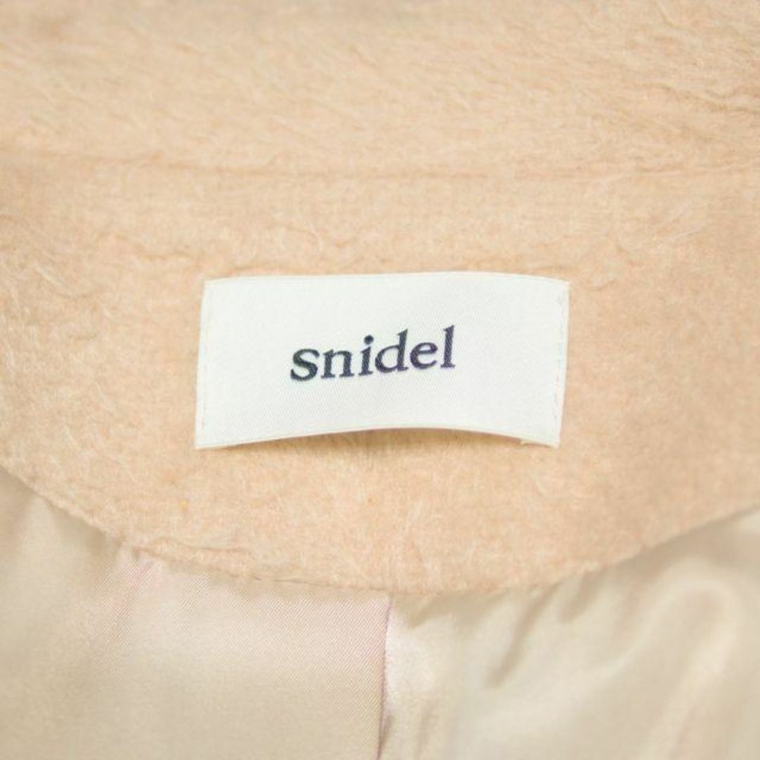 SNIDEL(スナイデル)の美品 スナイデル チェスターコート ウール ショールカラー ベージュ ベルト付き レディースのジャケット/アウター(チェスターコート)の商品写真