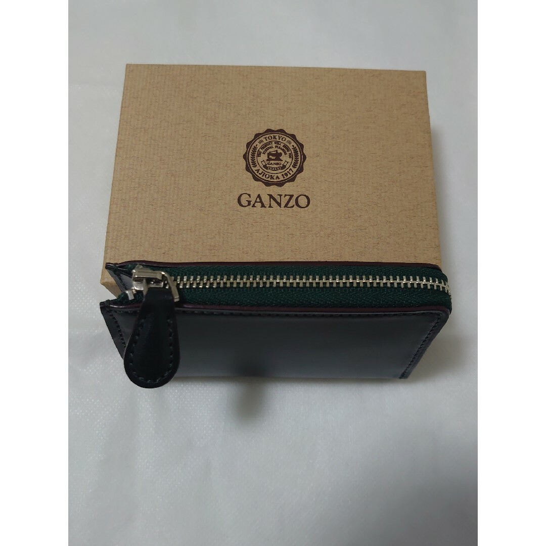 GANZO(ガンゾ)の【超美品】GANZO　ガンゾ　AVON (エイボン)Lファスナー　財布　グリーン メンズのファッション小物(コインケース/小銭入れ)の商品写真