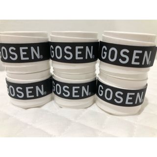 ゴーセン(GOSEN)のGOSEN グリップテープ 6個 白色★迅速発送 ゴーセン マイバチ✳︎色変更可(その他)