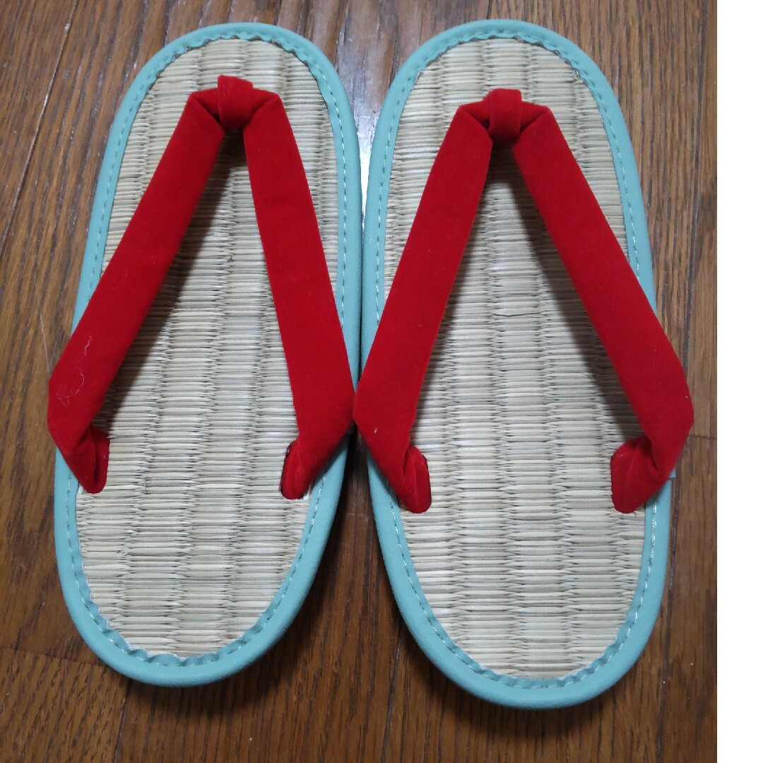 ミサトっ子　赤　21センチ キッズ/ベビー/マタニティのキッズ靴/シューズ(15cm~)(下駄/草履)の商品写真
