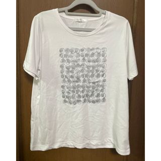 ドゥクラッセ(DoCLASSE)の未使用！ドゥクラッセ☆ラメいりドット柄半袖Tシャツ　L  送料無料！(Tシャツ(半袖/袖なし))