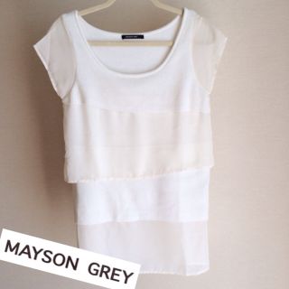 メイソングレイ(MAYSON GREY)の新品♡MG シフォン×ニットT★送料込(チュニック)