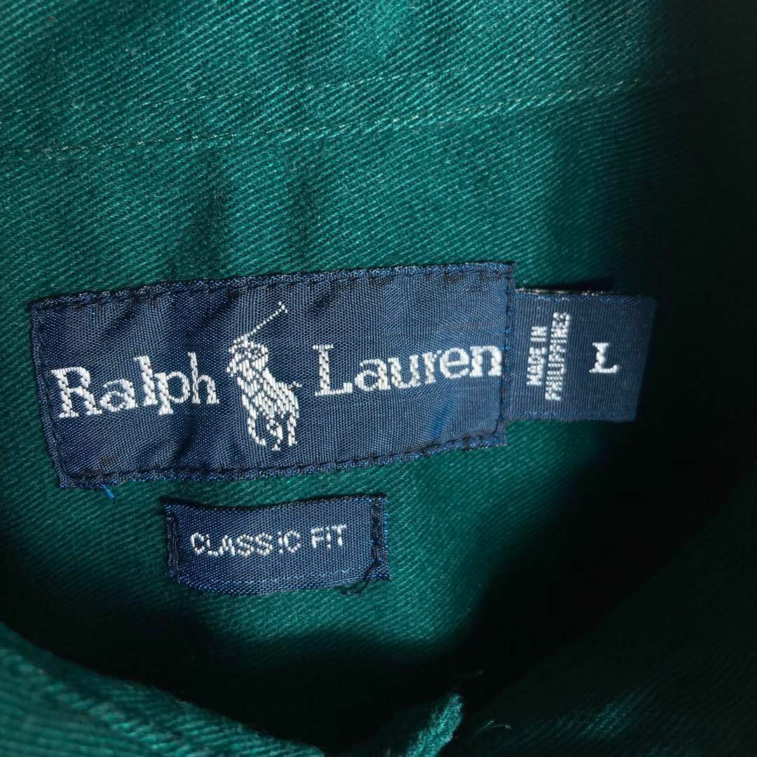 Ralph Lauren(ラルフローレン)の【美品】ラルフローレン　半袖BDシャツ　刺繍　ポロベア　人気Lサイズ メンズのトップス(シャツ)の商品写真