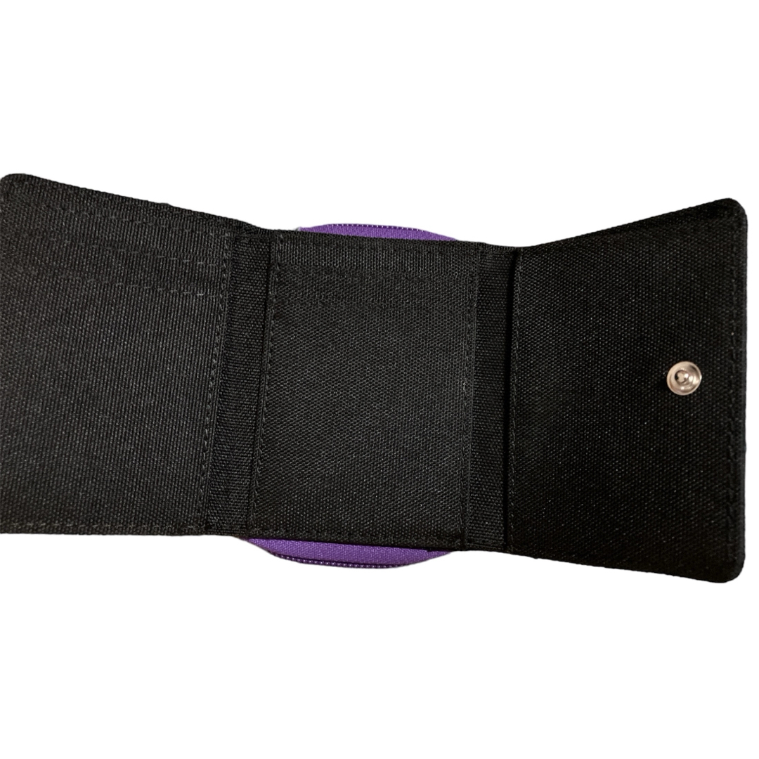 FILA(フィラ)のFILA フィラ 折り財布 黒×紫 小銭入れ ブラック 三つ折り レディースのファッション小物(財布)の商品写真