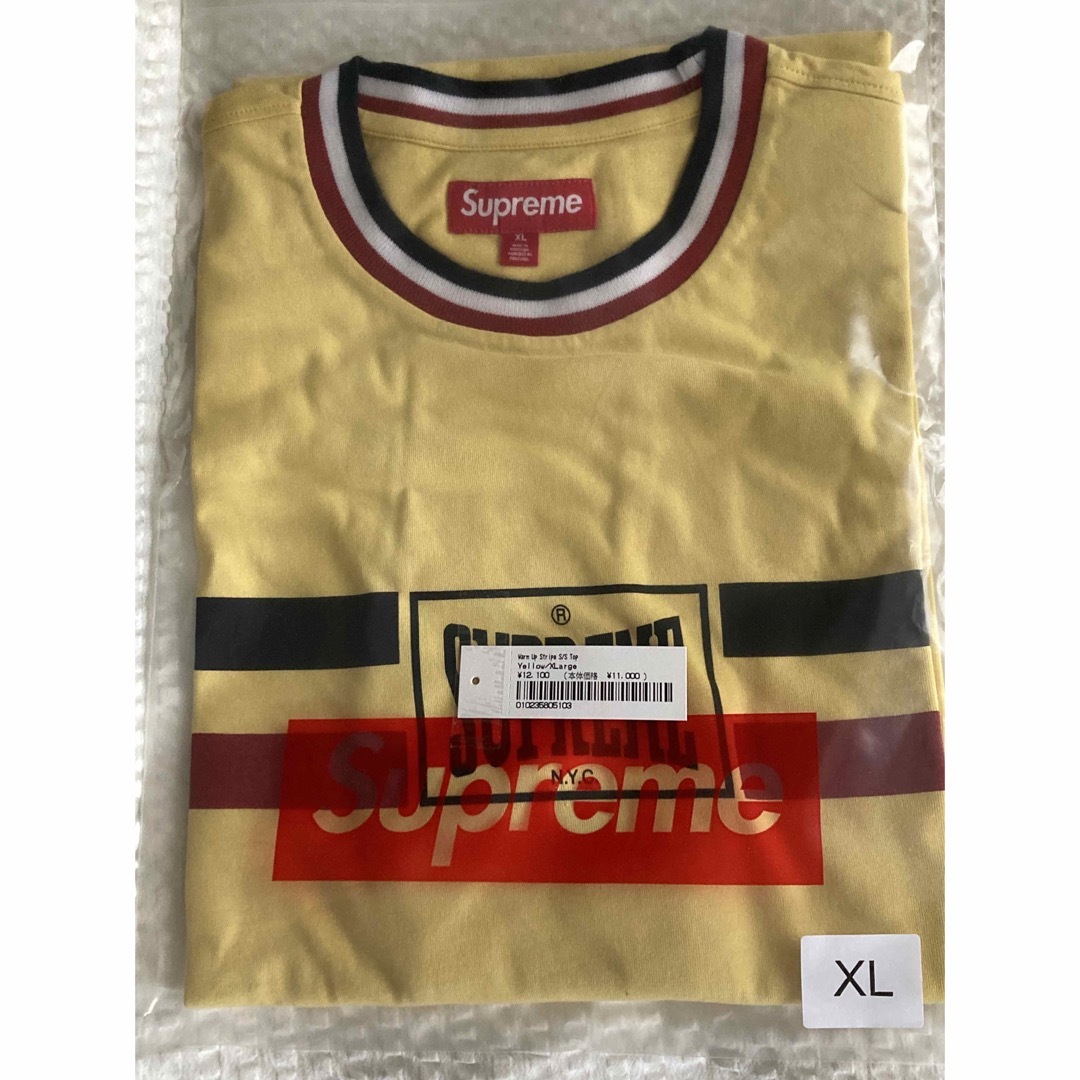 Supreme(シュプリーム)のSupreme Warm Up Stripe S/S Top "Yellow" メンズのトップス(Tシャツ/カットソー(半袖/袖なし))の商品写真