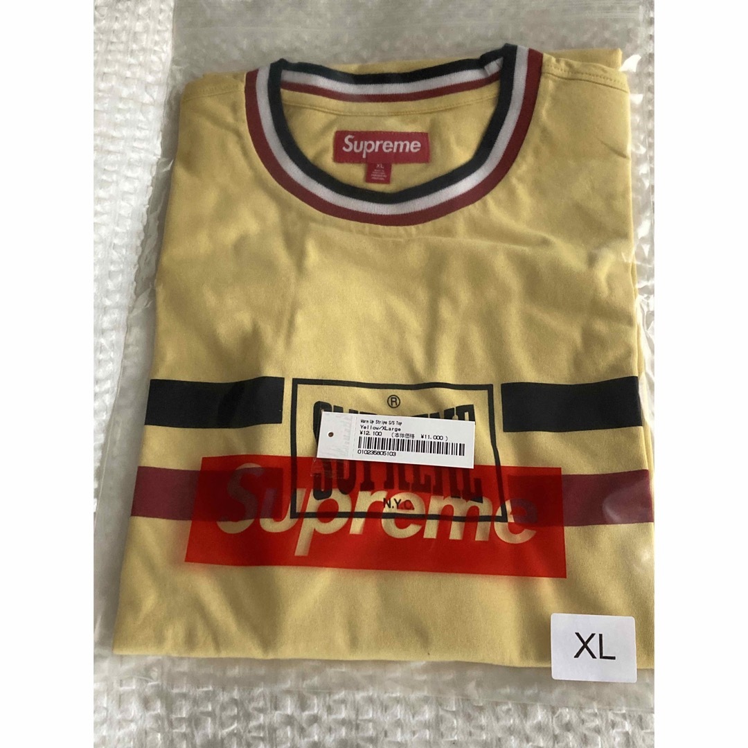 Supreme(シュプリーム)のSupreme Warm Up Stripe S/S Top "Yellow" メンズのトップス(Tシャツ/カットソー(半袖/袖なし))の商品写真