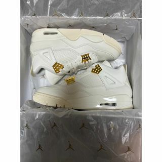 【新品】Nike Air Jordan4 White & Gold(スニーカー)