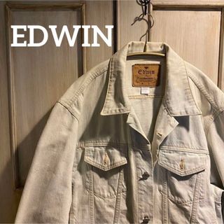 エドウィン(EDWIN)のEDWIN／エドウィン デニムジャケット ホワイト（ブルー）Mサイズ (Gジャン/デニムジャケット)