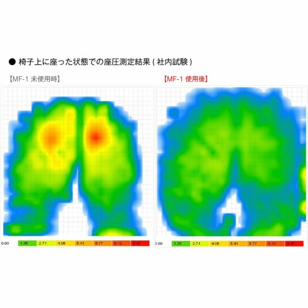 【色: ブラック】ケアテックジャパン 車椅子専用設計クッション MF-1 (ブラ コスメ/美容のコスメ/美容 その他(その他)の商品写真