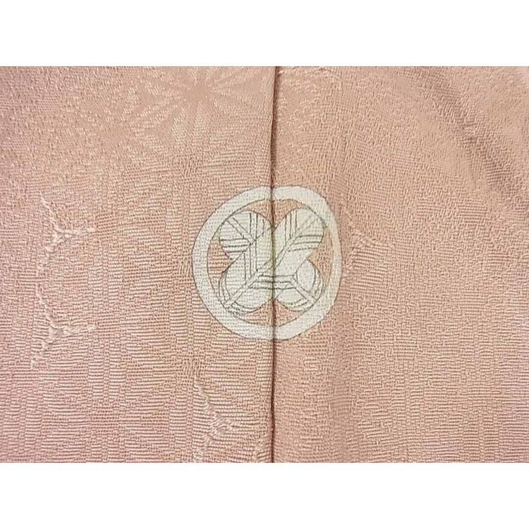 平和屋2■上質な色無地　舞花地紋　一斤染色　逸品　DAAA7073sf レディースの水着/浴衣(着物)の商品写真
