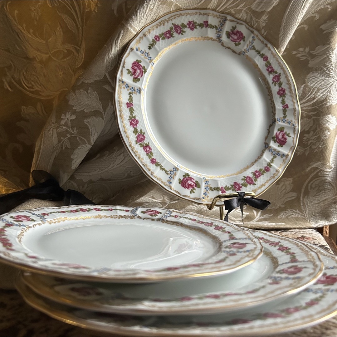 Haviland(アビランド)のフランス製　Limoges ROSE DE LIMOGESディナーセット 4枚 インテリア/住まい/日用品のキッチン/食器(食器)の商品写真