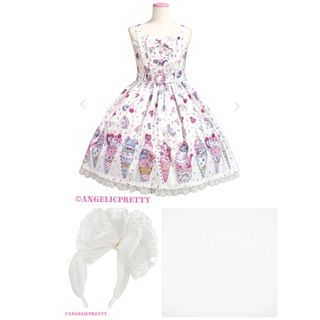 Angelic Pretty - Decoration Ice Creamジャンパースカート　カチューシャ　セット