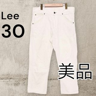 リー(Lee)のLee  リー コットン クロップドパンツ  オフホワイト 30  美品(デニム/ジーンズ)