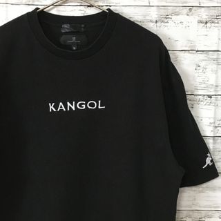 カンゴール(KANGOL)の【希少】カンゴール モノマート コラボ Tシャツ M 黒 古着 刺繍 ロゴ(Tシャツ/カットソー(半袖/袖なし))