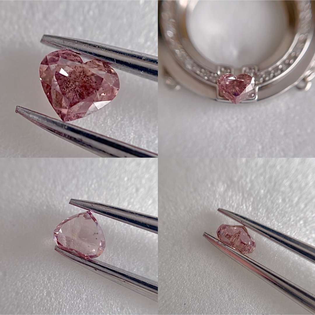 0.253ct 天然ピンクダイヤFANCY DEEP PURPLISH PINK レディースのアクセサリー(その他)の商品写真