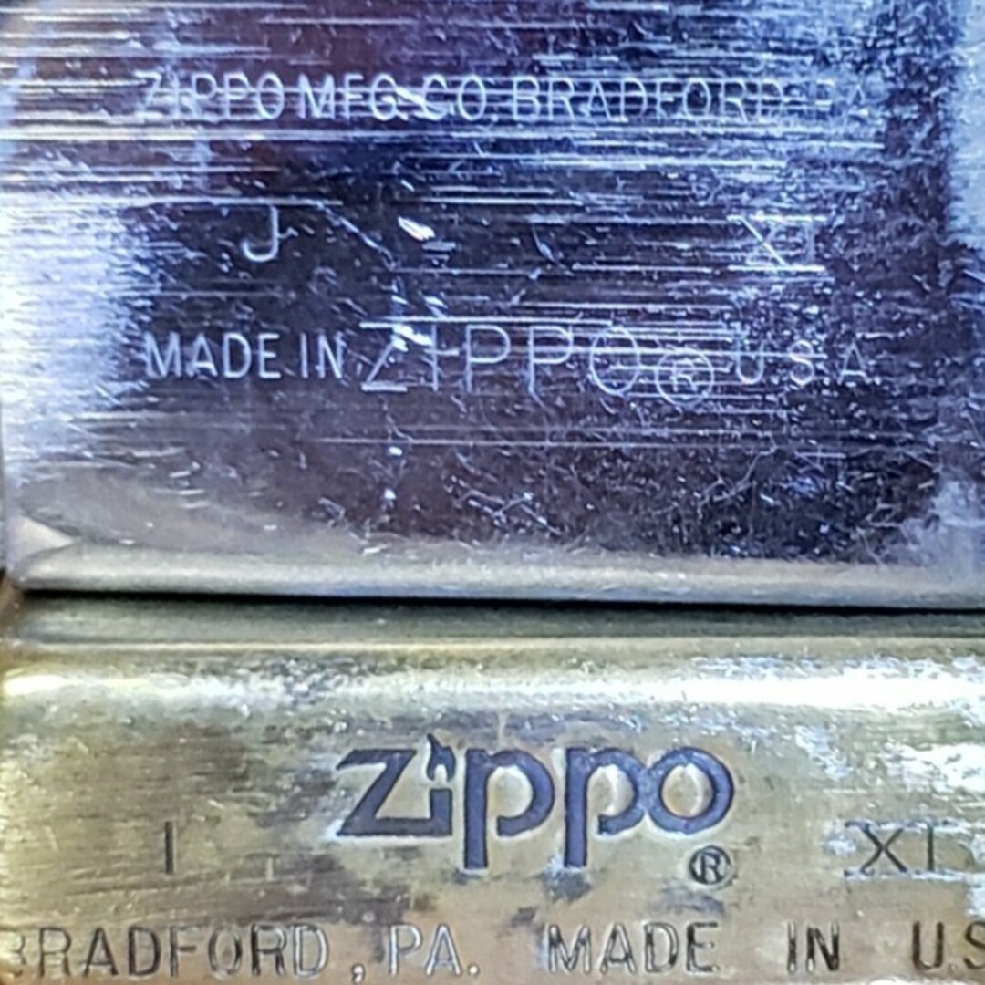 ZIPPO(ジッポー)の送￥0 動作品 ZIPPO ジッポ oil lighter オイルライター 金色 メンズのファッション小物(タバコグッズ)の商品写真