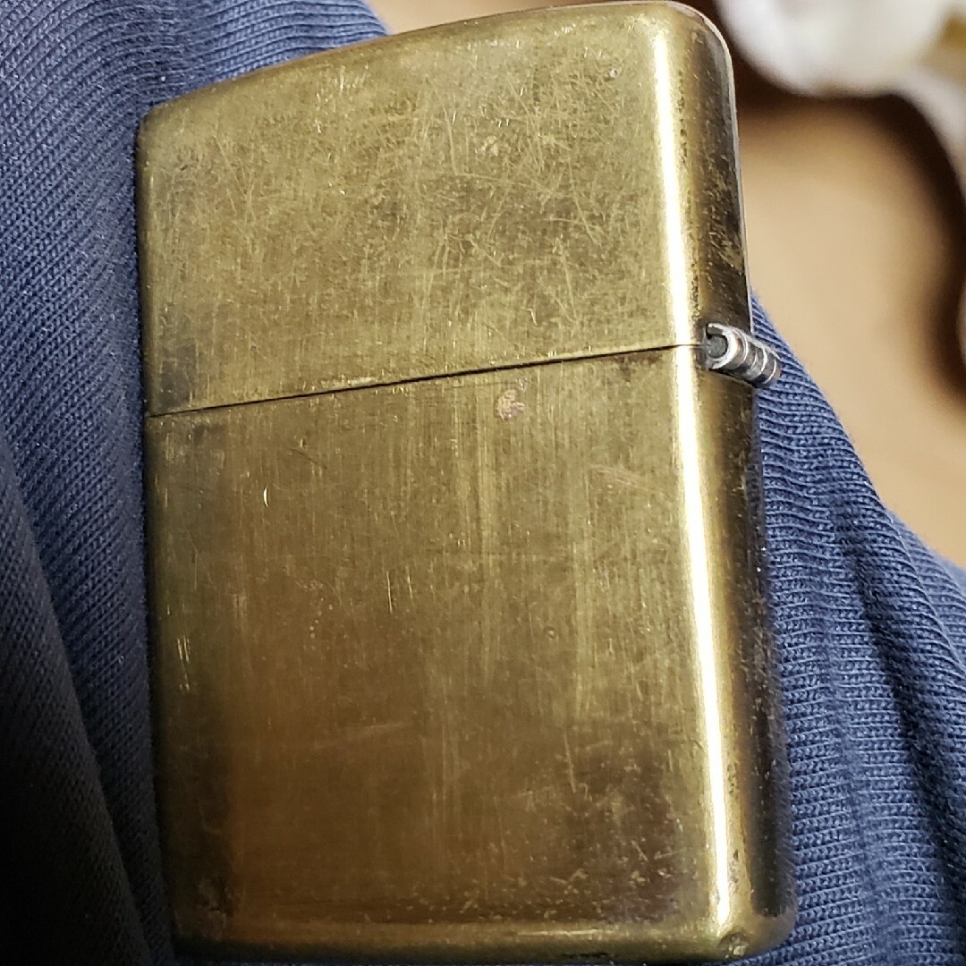 ZIPPO(ジッポー)の送￥0 動作品 ZIPPO ジッポ oil lighter オイルライター 金色 メンズのファッション小物(タバコグッズ)の商品写真