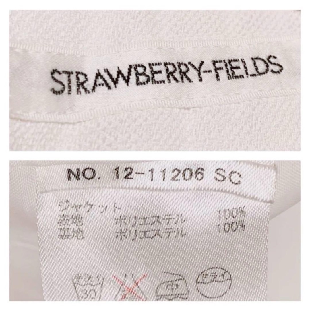 STRAWBERRY-FIELDS(ストロベリーフィールズ)のストロベリーフィールズ　フリルカット　トップス　アイボリー　ピンク　美品 レディースのトップス(Tシャツ(半袖/袖なし))の商品写真