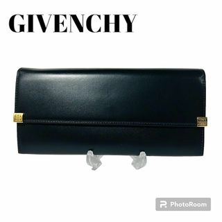 GIVENCHY ジバンシー　長財布　ロングウォレット　黒　ロゴ　キープスキン