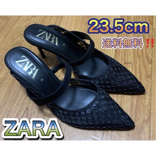 ザラ(ZARA)のZARA ザラ パンプス 黒 ブラック36 23.5㎝ 送料無料(ハイヒール/パンプス)