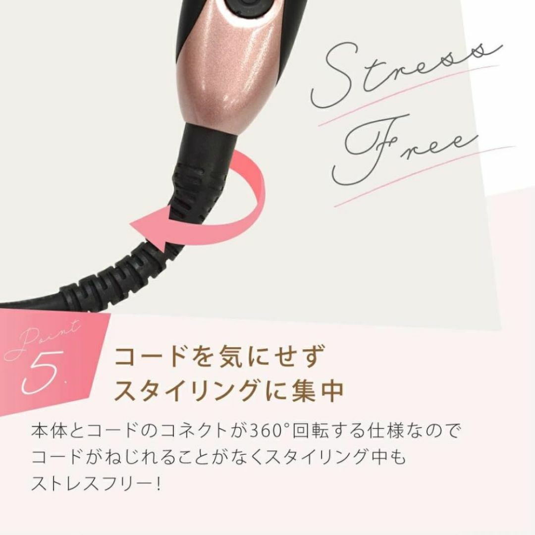 【特価商品】アゲツヤ ヒートブラシ ポータブル ヒートブラシアイロン ホワイト  コスメ/美容のヘアケア/スタイリング(その他)の商品写真