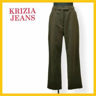 クリツィア(KRIZIA)の美品 クリッツィア ストレート パンツ ウール M カーキ krizia(その他)