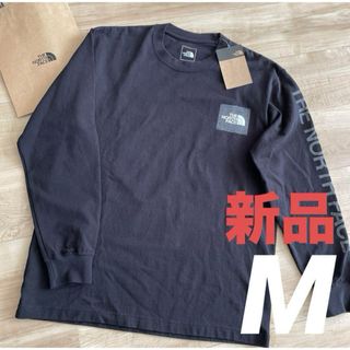 ノースフェイス　メンズ　ロングTシャツ　ロンt  長袖　黒　ブラック　M