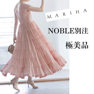 Noble - MARIHA 草原の虹のドレス　フレンチスリーブ　ノーブル別注　ペールピンク
