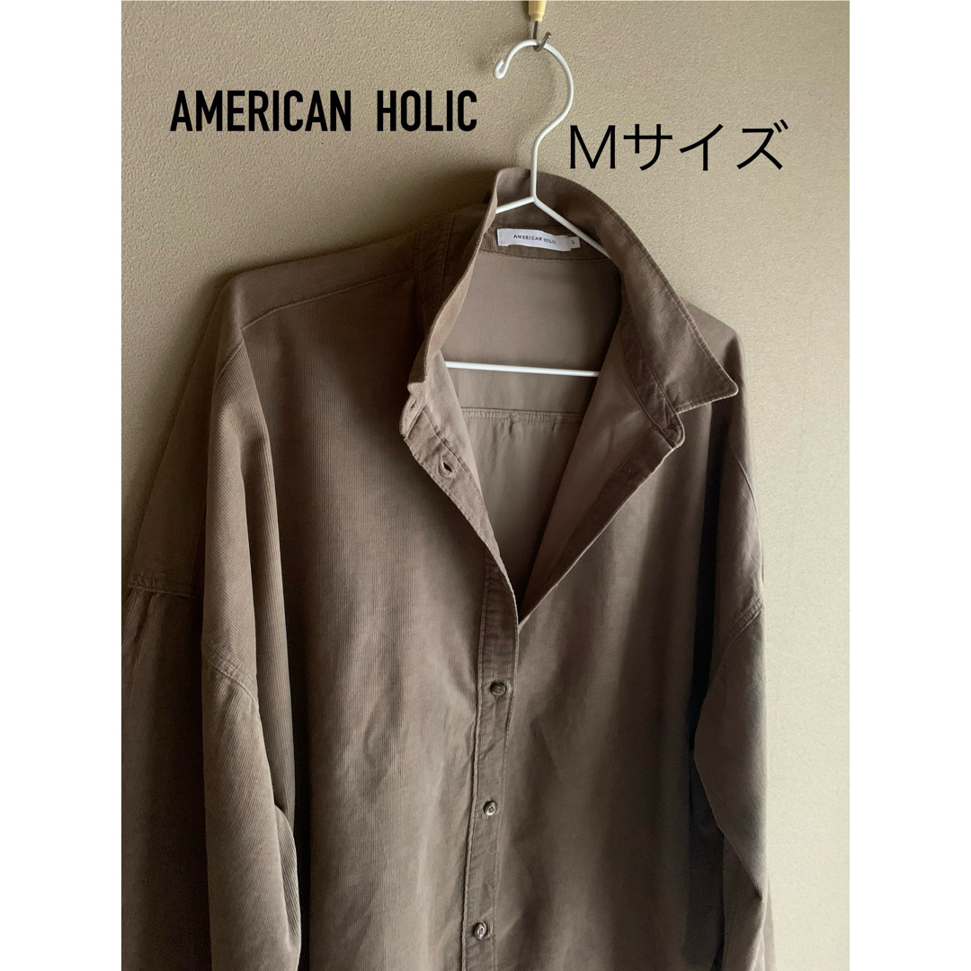 AMERICAN HOLIC(アメリカンホリック)の【AMERICAN HOLIC】コーデュロイシャツ　Lサイズ レディースのトップス(シャツ/ブラウス(長袖/七分))の商品写真