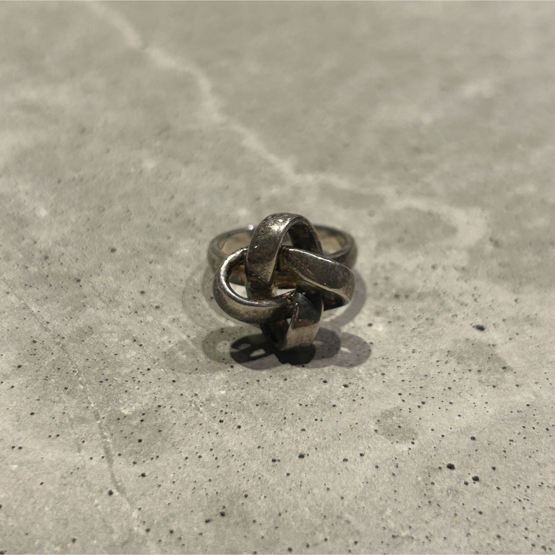 VINTAGE ヴィンテージシルバー925 捻れデザインリング/アクセ メンズのアクセサリー(リング(指輪))の商品写真