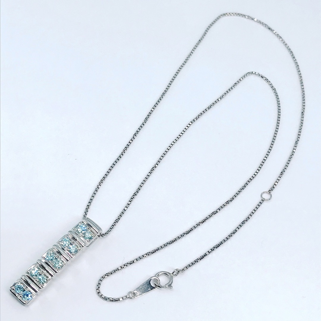 アンブローズ アイスブルーダイヤモンドネックレス プラチナ オーセンティック レディースのアクセサリー(ネックレス)の商品写真