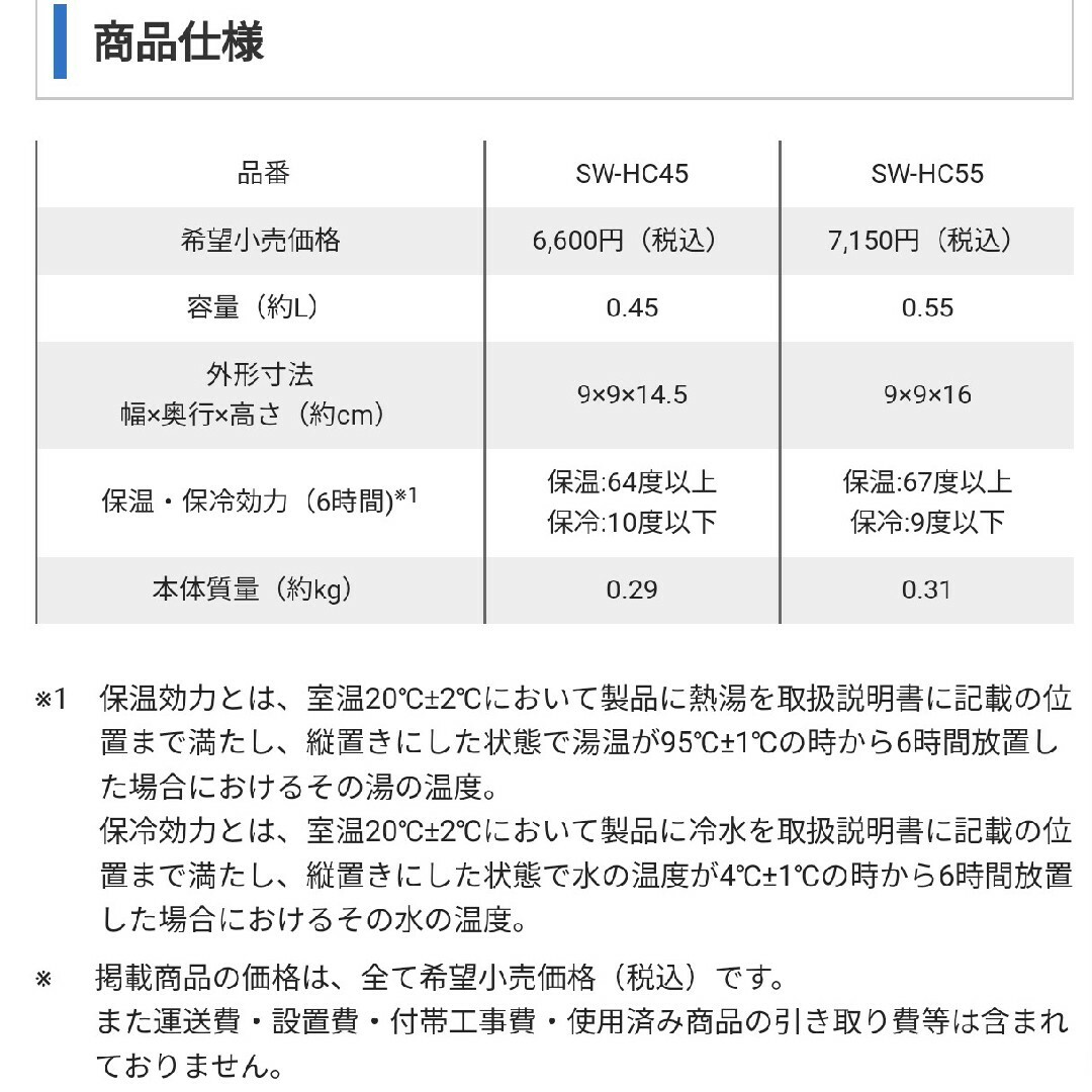 象印(ゾウジルシ)の【未使用】ステンレスフードジャー SW-HC45-NM＆専用ポーチ インテリア/住まい/日用品のキッチン/食器(弁当用品)の商品写真