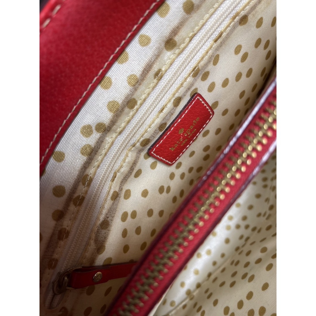 kate spade new york(ケイトスペードニューヨーク)のケイトスペード　kate spade トートバッグ  レッド　美品 レディースのバッグ(トートバッグ)の商品写真