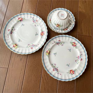 Spode　TRAPNELL SPRAYS　金縁金彩　カップ&ソーサー　ケーキ皿(食器)