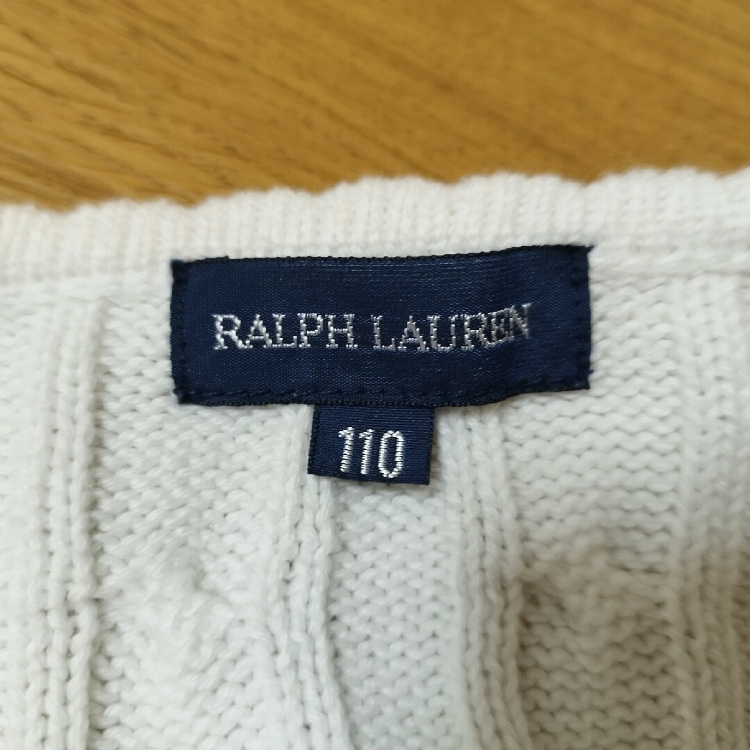 Ralph Lauren(ラルフローレン)の長袖 白 ボレロカーディガン　ラルフローレン　110　Ralph Lauren キッズ/ベビー/マタニティのキッズ服女の子用(90cm~)(カーディガン)の商品写真