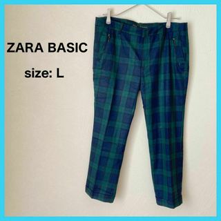 ザラ(ZARA)のZARA BASIC ザラベーシック チェックスラックスパンツ タータンチェック(カジュアルパンツ)