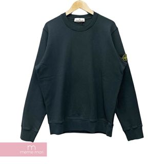 STONE ISLAND - Stone Island 2024SS Brushed Cotton Fleece 801563051 A0020 ストーンアイランド ブラッシュドコットンフリース スウェット トレーナー クルーネック ロゴ コンパスパッチ ネイビー サイズM 【240402】【新古品】【me04】