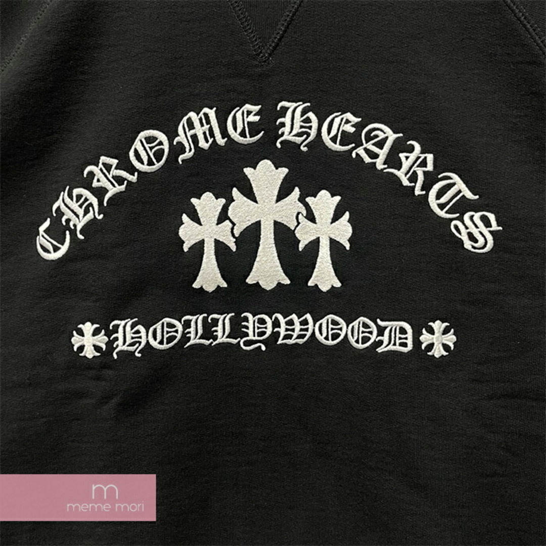 Chrome Hearts(クロムハーツ)のCHROME HEARTS Y NOT Cemetery Cross Crewneck Sweat クロムハーツ ワイノットセメタリークロスクルーネックスウェット トレーナー ロゴ刺繍 King Taco キングタコ シルバープレート ブラック サイズM【240403】【新古品】【me04】 メンズのトップス(スウェット)の商品写真