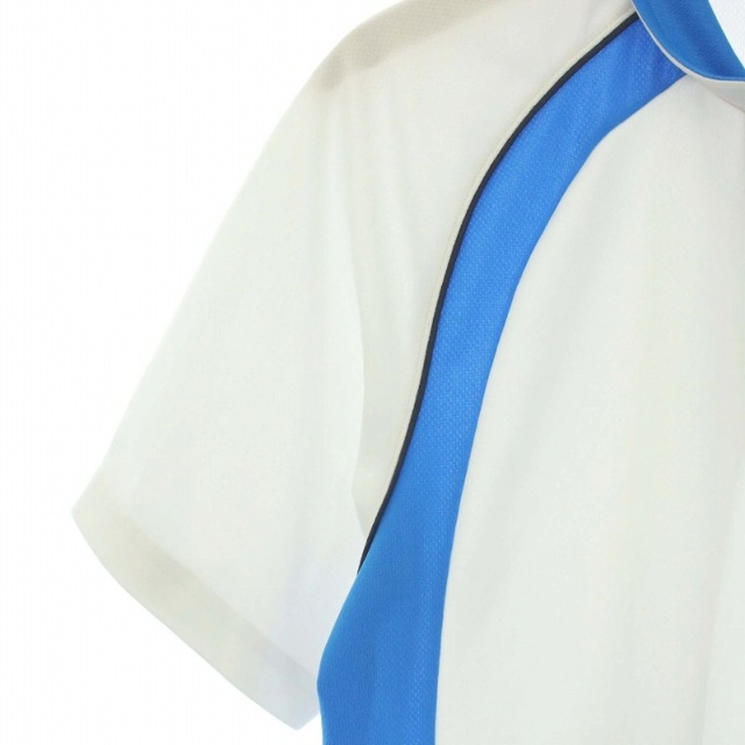 FILA(フィラ)のフィラ FILA ポロシャツ 半袖 ハーフジップ LL 白 ホワイト 水色 メンズのトップス(ポロシャツ)の商品写真
