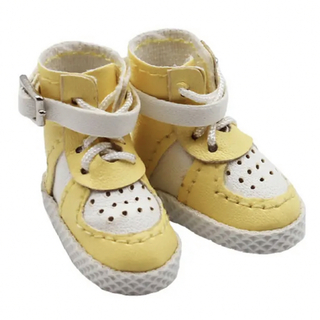 【新品】ハイカット ブーツ 黄色 イエロー  オビツ11♪(冬靴 ホワイト 白)(その他)