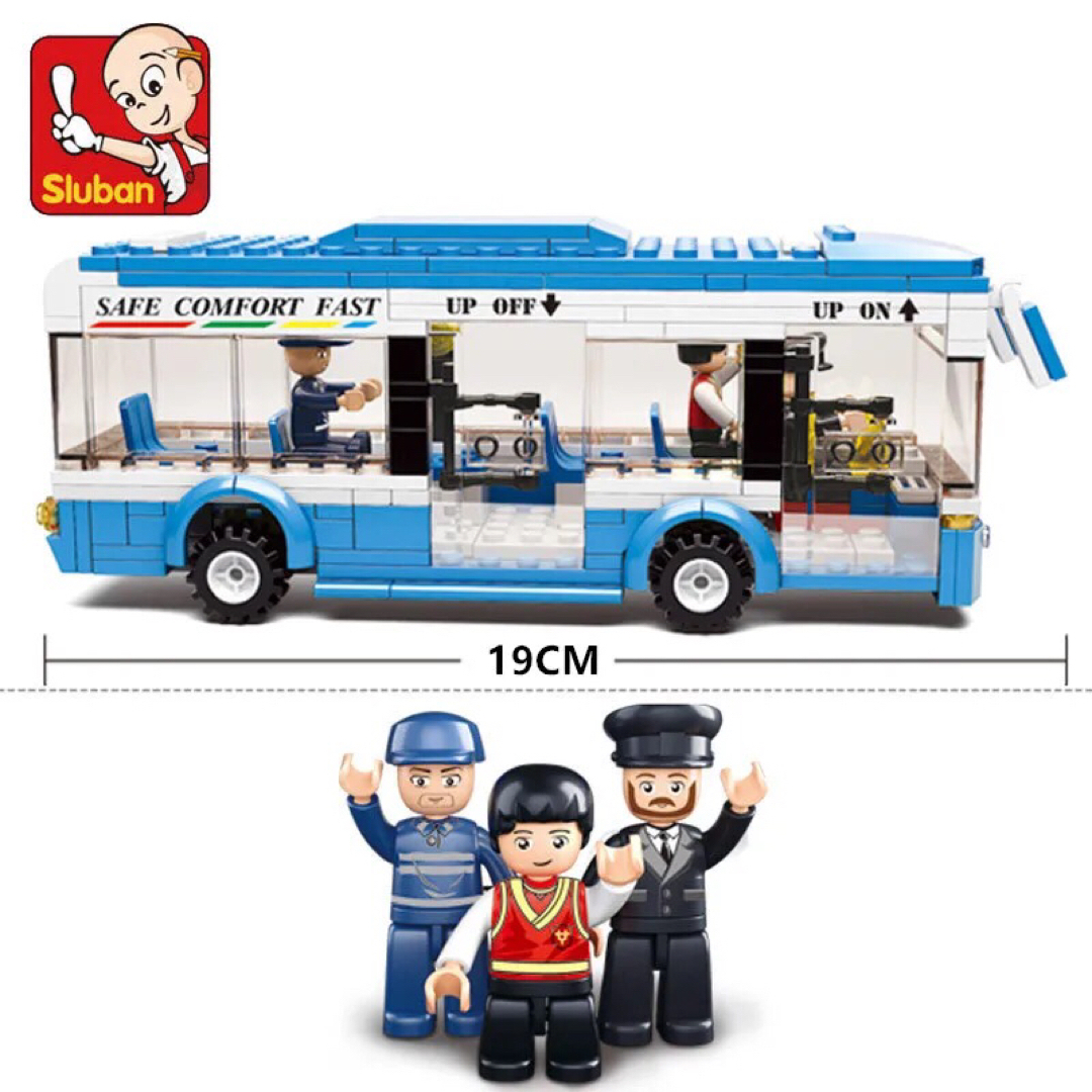Lego(レゴ)のレゴ互換　シティバス　ミニフィグ３体　匿名配送　Lego レゴシティ エンタメ/ホビーのおもちゃ/ぬいぐるみ(模型/プラモデル)の商品写真