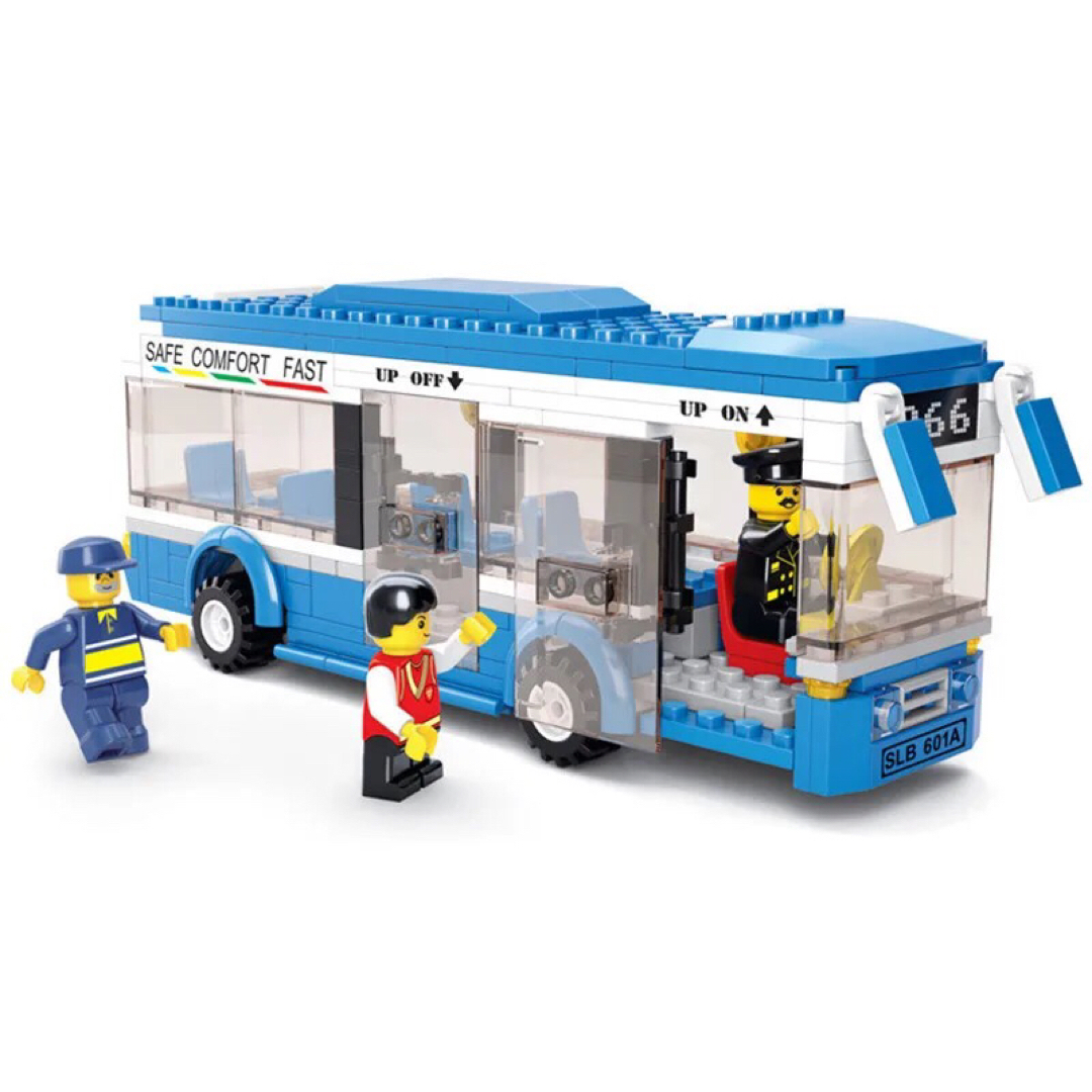 Lego(レゴ)のレゴ互換　シティバス　ミニフィグ３体　匿名配送　Lego レゴシティ エンタメ/ホビーのおもちゃ/ぬいぐるみ(模型/プラモデル)の商品写真